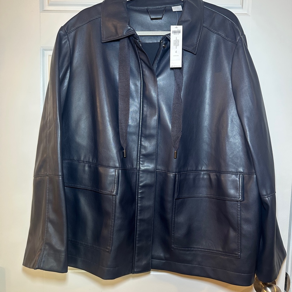 Chico's Black Leather Jacket